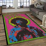 jimi hendrix guitairist song writer rectangle area rug carpet for living room home room decor gift for friends dark room jmh20