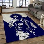 jimi hendrix guitairist song writer rectangle area rug carpet for living room home room decor gift for friends dark room jmh27
