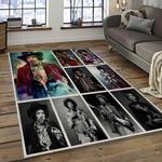 jimi hendrix guitairist song writer rectangle area rug carpet for living room home room decor gift for friends dark room jmh3