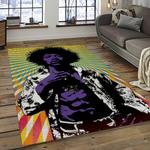 jimi hendrix guitairist song writer rectangle area rug carpet for living room home room decor gift for friends dark room jmh40