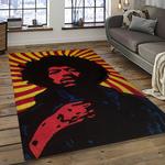 jimi hendrix guitairist song writer rectangle area rug carpet for living room home room decor gift for friends dark room jmh41