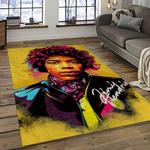 jimi hendrix guitairist song writer rectangle area rug carpet for living room home room decor gift for friends dark room jmh42