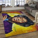 jimi hendrix guitairist song writer rectangle area rug carpet for living room home room decor gift for friends dark room jmh43