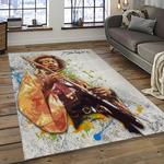 jimi hendrix guitairist song writer rectangle area rug carpet for living room home room decor gift for friends dark room jmh45