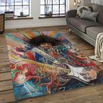 jimi hendrix guitairist song writer rectangle area rug carpet for living room home room decor gift for friends dark room jmh48