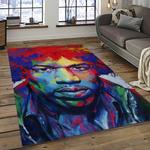 jimi hendrix guitairist song writer rectangle area rug carpet for living room home room decor gift for friends dark room jmh54