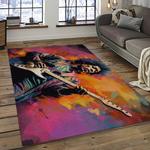 jimi hendrix guitairist song writer rectangle area rug carpet for living room home room decor gift for friends dark room jmh57