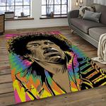 jimi hendrix guitairist song writer rectangle area rug carpet for living room home room decor gift for friends dark room jmh59