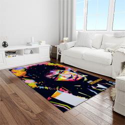jimi hendrix guitairist song writer rectangle area rug carpet for living room home room decor gift for friends light room jmh11