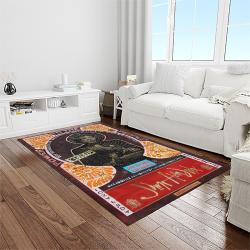 jimi hendrix guitairist song writer rectangle area rug carpet for living room home room decor gift for friends light room jmh14