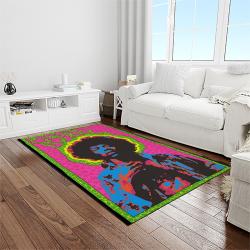 jimi hendrix guitairist song writer rectangle area rug carpet for living room home room decor gift for friends light room jmh20