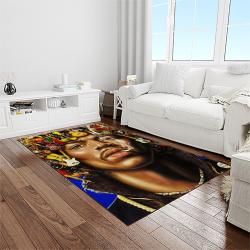 jimi hendrix guitairist song writer rectangle area rug carpet for living room home room decor gift for friends light room jmh23