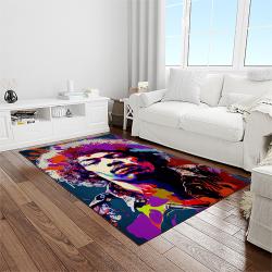 jimi hendrix guitairist song writer rectangle area rug carpet for living room home room decor gift for friends light room jmh26