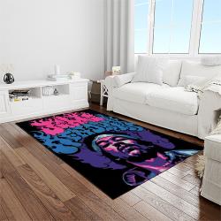 jimi hendrix guitairist song writer rectangle area rug carpet for living room home room decor gift for friends light room jmh33