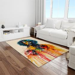jimi hendrix guitairist song writer rectangle area rug carpet for living room home room decor gift for friends light room jmh36
