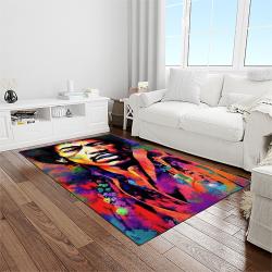 jimi hendrix guitairist song writer rectangle area rug carpet for living room home room decor gift for friends light room jmh39