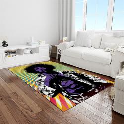 jimi hendrix guitairist song writer rectangle area rug carpet for living room home room decor gift for friends light room jmh40