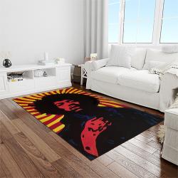 jimi hendrix guitairist song writer rectangle area rug carpet for living room home room decor gift for friends light room jmh41