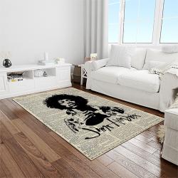 jimi hendrix guitairist song writer rectangle area rug carpet for living room home room decor gift for friends light room jmh44