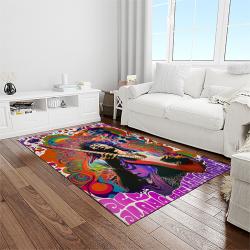 jimi hendrix guitairist song writer rectangle area rug carpet for living room home room decor gift for friends light room jmh49