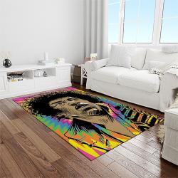 jimi hendrix guitairist song writer rectangle area rug carpet for living room home room decor gift for friends light room jmh59