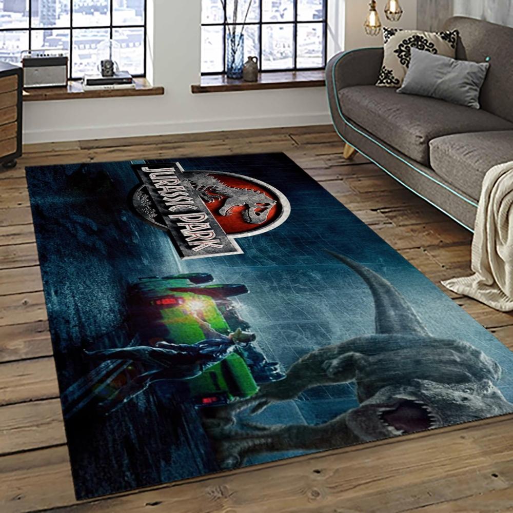 Jurassic Park Movie Rectangle Area Rug For Living Room Home Room Decor Gift For Friends And Family JRP29 jurassic park movie rectangle area rug for living room home room decor gift for friends and family dark room jrp29