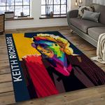 keith richards musician song writer rectangle area rug carpet for living room home room decor gift for friends dark room ktr7