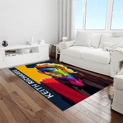keith richards musician song writer rectangle area rug carpet for living room home room decor gift for friends light room ktr7