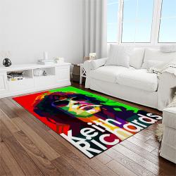 keith richards musician song writer rectangle area rug carpet for living room home room decor gift for friends light room ktr8