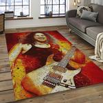 kirk hammett guitarist rectangle area rug for living room home room decor gift for friends and family dark room khm10