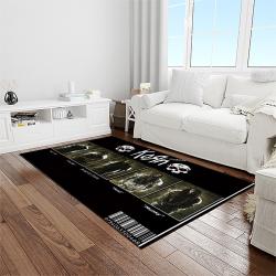 korn band rectangle area rug carpet for living room home room decor gift for friends light room krn19