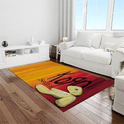 korn band rectangle area rug carpet for living room home room decor gift for friends light room krn40