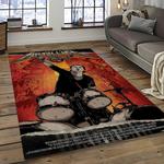 lars ulrich drummer rectangle area rug for living room home room decor gift for friends and family dark room lui12
