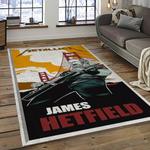 lars ulrich drummer rectangle area rug for living room home room decor gift for friends and family dark room lui6