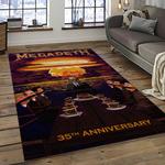 megadeth band rectangle area rug carpet for living room home room decor gift for friends dark room mgd36