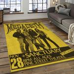 megadeth band rectangle area rug carpet for living room home room decor gift for friends dark room mgd44