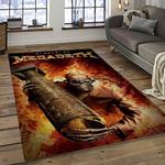megadeth band rectangle area rug carpet for living room home room decor gift for friends dark room mgd49