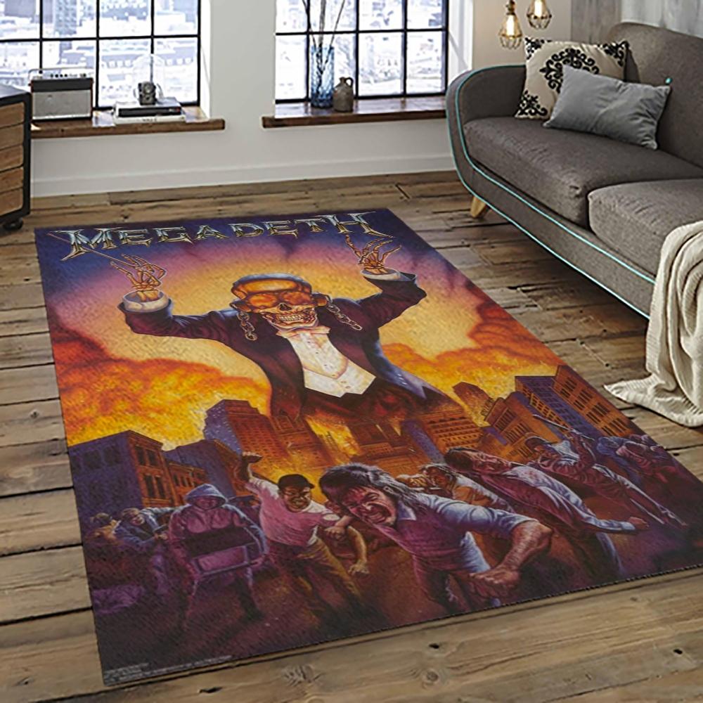 Megadeth Band Rectangle Area Rug Carpet For Living Room Home Room Decor Gift For Friends MGD51 megadeth band rectangle area rug carpet for living room home room decor gift for friends dark room mgd51