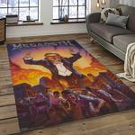 megadeth band rectangle area rug carpet for living room home room decor gift for friends dark room mgd51