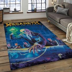 Megadeth Band Rectangle Area Rug Carpet For Living Room Home Room Decor Gift For Friends MGD62