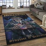 megadeth band rectangle area rug carpet for living room home room decor gift for friends dark room mgd64