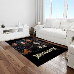 megadeth band rectangle area rug carpet for living room home room decor gift for friends light room mgd2