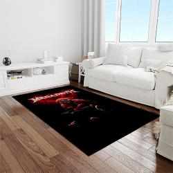 megadeth band rectangle area rug carpet for living room home room decor gift for friends light room mgd34