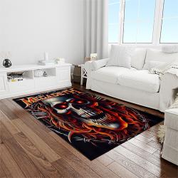 megadeth band rectangle area rug carpet for living room home room decor gift for friends light room mgd40