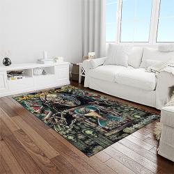 megadeth band rectangle area rug carpet for living room home room decor gift for friends light room mgd43