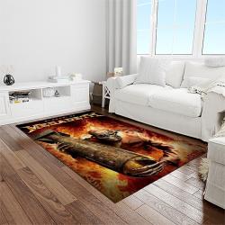 megadeth band rectangle area rug carpet for living room home room decor gift for friends light room mgd49