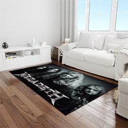 megadeth band rectangle area rug carpet for living room home room decor gift for friends light room mgd6