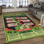 minecraft video game carpet rectangle area rug for living room home room decor gift for friends dark room mnc15