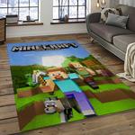 minecraft video game carpet rectangle area rug for living room home room decor gift for friends dark room mnc18