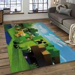 minecraft video game carpet rectangle area rug for living room home room decor gift for friends dark room mnc2